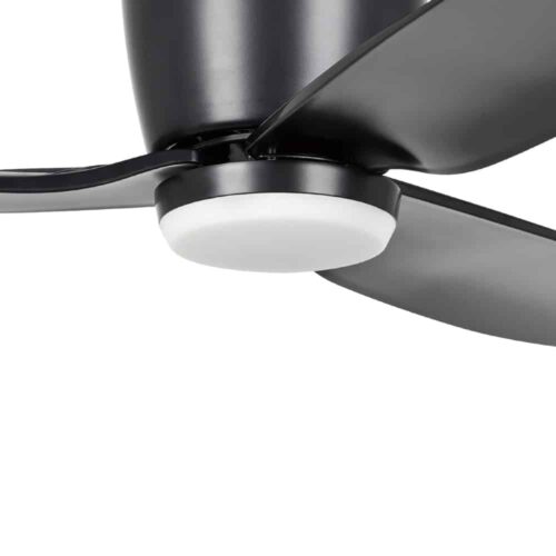 Eglo Seacliff DC Low-profile Ceiling Fan with LED Light Black 44-inch Motor