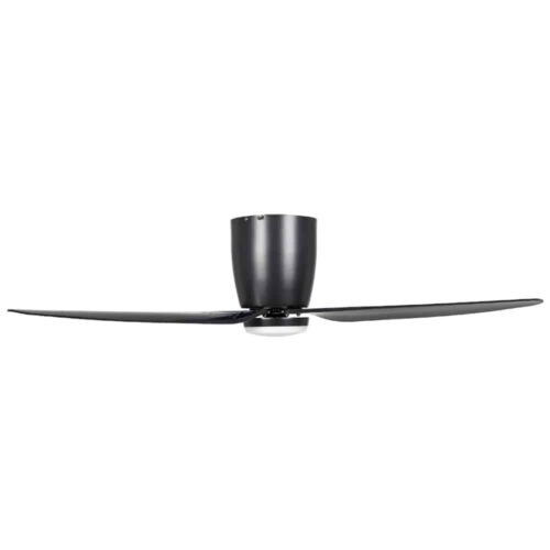 Eglo Seacliff DC Low-profile Ceiling Fan with LED Light Black 44-inch Side View