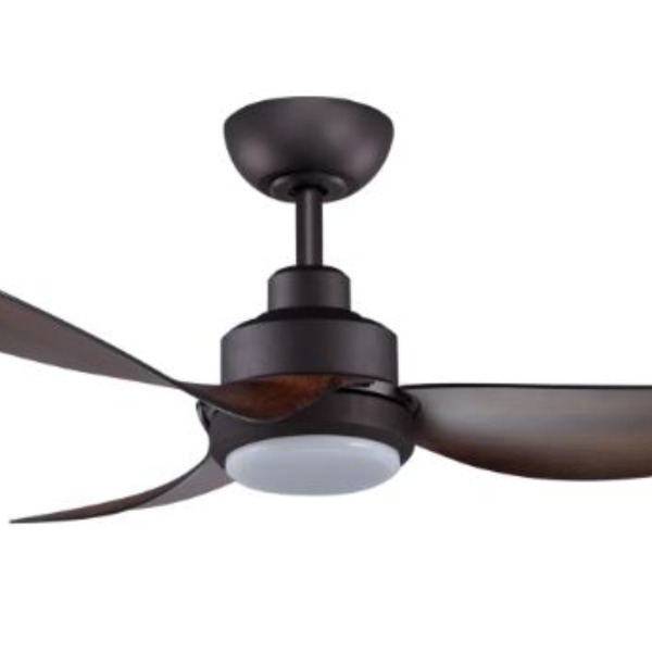 Three Sixty Trinity v3 DC Ceiling Fan with CCT LED Light - Oil Rubbed Bronze with Koa Blades 56"