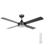 Eglo Stradbroke DC Ceiling Fan with CCT LED Light - Black 48"