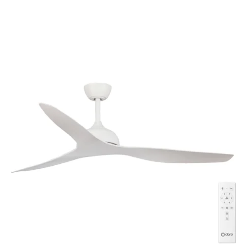 Claro Whisper DC Ceiling Fan - White 58"