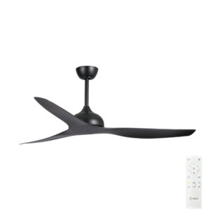 Claro Whisper DC Ceiling Fan - Black 58"