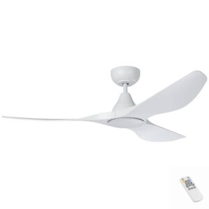 Eglo Surf DC Ceiling Fan with LED Light - White 52"