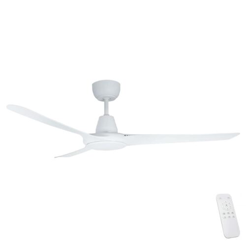 Ventair Spyda EC SMART Ceiling Fan with LED Light - White 56"