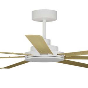 Calibo Alula SMART DC Ceiling Fan - White with Bamboo Blades 80" - Image 2