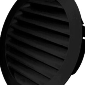 Manrose Round Fixed Louvre Grille 100mm- Black - Image 3