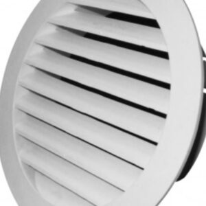 Manrose Round Fixed Louvre Grille 100mm- White - Image 3