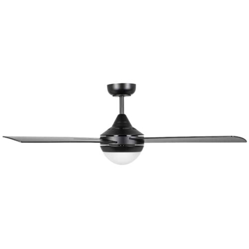 Eglo Stradbroke DC Ceiling Fan with E27 Light Black 48-inch Side View