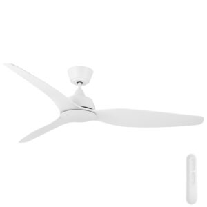 Mercator Guardian IP55 DC Ceiling Fan with Remote - White 56"