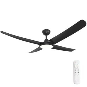 Three Sixty Flatjet 3/4/5 Blade DC Ceiling Fan with LED Light - Black 56" - Image 3