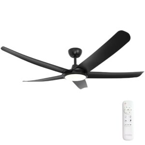 Three Sixty Flatjet 3/4/5 Blade DC Ceiling Fan with LED Light - Black 56" - Image 5