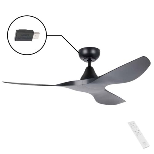 Eglo Surf SMART DC Ceiling Fan - Black 52"