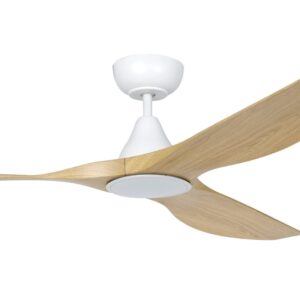 Eglo Surf SMART DC Ceiling Fan with LED Light - White with Oak Blades 60" - Image 2