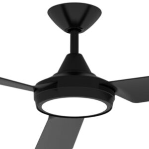 Domus Axis DC Ceiling Fan with LED Light - Black 48" - Image 2