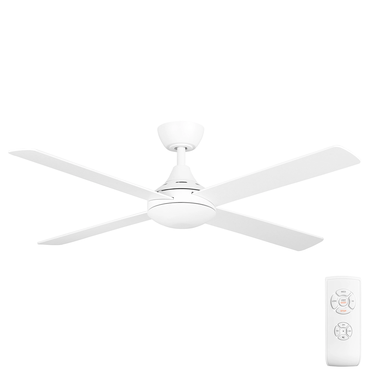 Claro Essentials Cooler AC ceiling fan with remote 52-inch in White finish