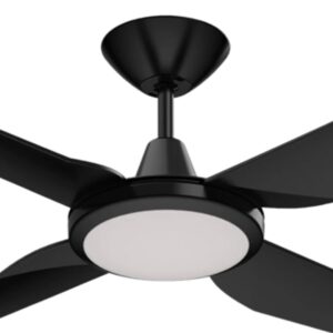 Domus Motion DC Ceiling Fan with LED Light Black 52 inch Motor