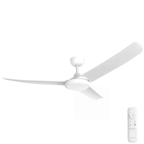 Three Sixty FlatJET 3/4/5 DC Ceiling Fan with LED Light - White 56"
