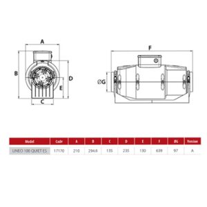 Vortice Lineo Quiet ES Mixflow In Line Fan 100mm - Image 2