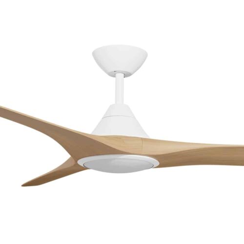 Calibo Cloudfan DC Ceiling Fan with LED Light 60" White with Light Timber Blades Motor
