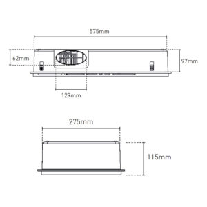 Mercator Mercury 3-in-1 Exhaust Fan with LED Light Cut-out