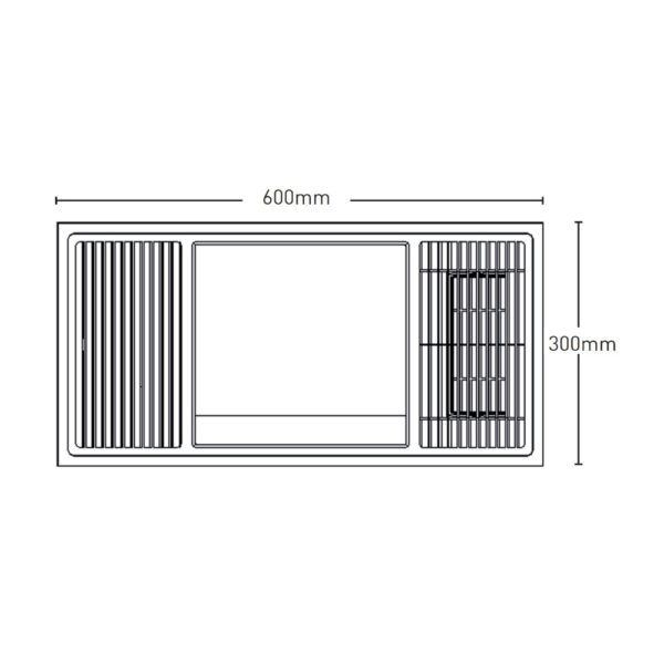 Mercator Mercury 3-in-1 Exhaust Fan with LED Light - Black