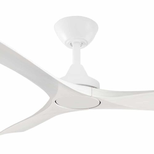 Three Sixty Spitfire DC Ceiling Fan White with White Wash Blades 52" Motor