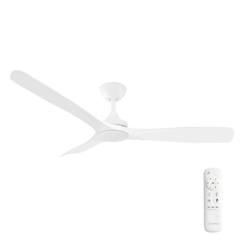 Three Sixty Spitfire DC Ceiling Fan with LED Light White 52"