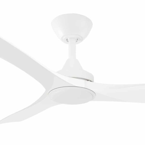 Three Sixty Spitfire DC Ceiling Fan with LED Light White 52" Motor