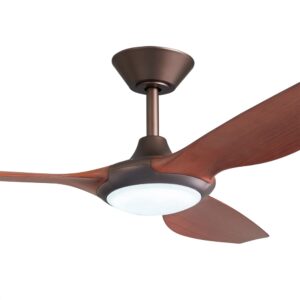 Three Sixty Delta DC Ceiling Fan with LED Light - Oil Rubbed Bronze with Koa Blades 52" - Image 2