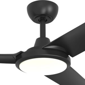 Three Sixty FlatJET 3-blade Ceiling Fan DC 52" LED Black Motor