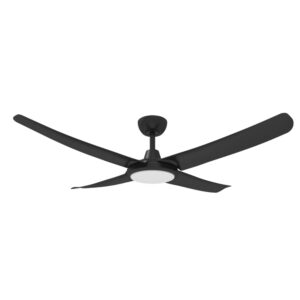 Three Sixty FlatJET 4-blade Ceiling Fan DC 52" LED Black