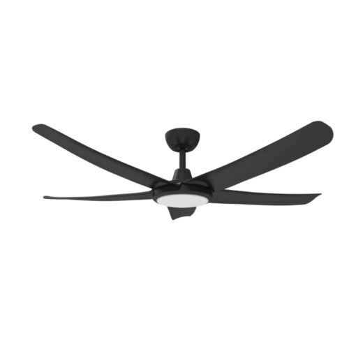 Three Sixty FlatJET 5-blade Ceiling Fan DC 52" LED Black