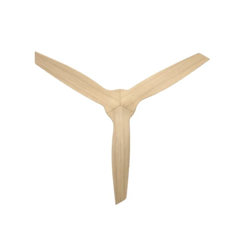 Claro Dreamer DC Ceiling Fan - White with Light Timber Style Blades 52" - bottom view