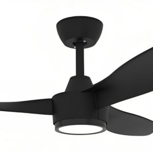 Domus Blast DC 48" Ceiling Fan with LED Light in Black Motor