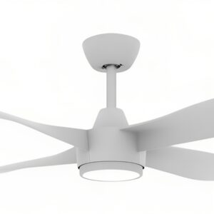 Domus Blast DC 52" Ceiling Fan with LED Light in White Motor