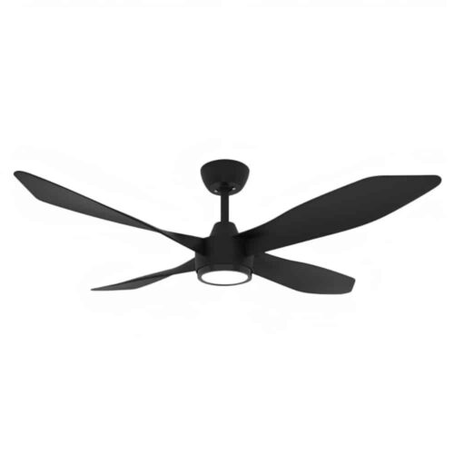 Domus Blast DC 52" Ceiling Fan with LED Light in Black