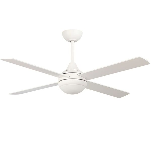 Claro Cooler 52" White Ceiling Fan with CCT LED Light & Wall Control