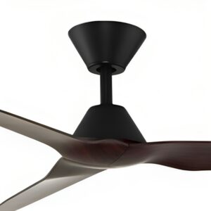 Fanco Infinity-iD DC Ceiling Fan with Wall Control & Remote/SMART - Black with Spotted Gum Blades 48" - Image 2