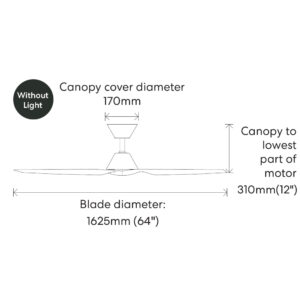 Infinity-iD by Fanco 64-inch Dimensions No Light