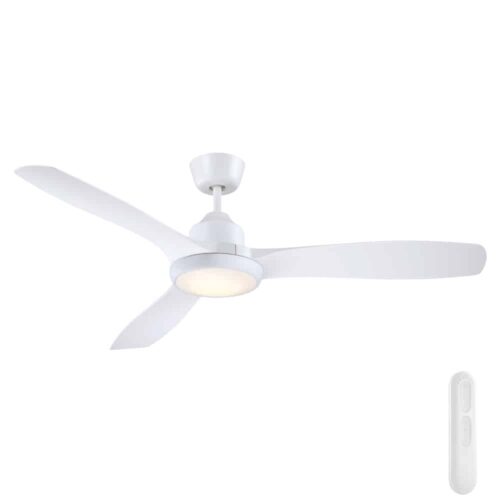Mercator Raptor DC Ceiling Fan with LED Light - White 52"