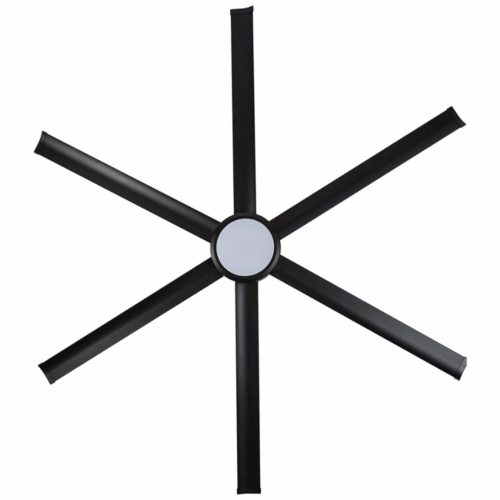Brilliant Colossus DC Ceiling Fan 84-inch Matt Black with LED Light