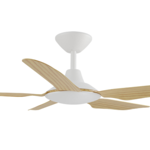 Calibo Storm DC 42-inch Ceiling Fan in White with Bamboo Blades Motor