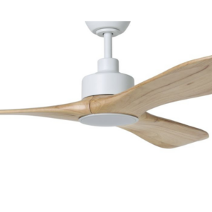 Eglo Currumbin DC Ceiling Fan with LED Light - White with Natural Blades 80" - Image 2