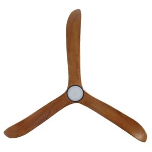 Eglo Currumbin DC Ceiling Fan with LED Light - Black with Merbau Blades 100" - Image 4