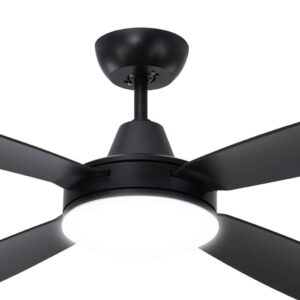 Mercator Nemoi Lite DC Ceiling Fan with LED Light - Black 48" - Image 2