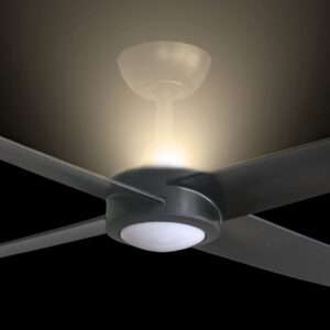 Three Sixty Ambience Uplight DC Ceiling Fan with LED Light - Black 48" - Image 2