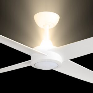 Three Sixty Ambience Uplight DC Ceiling Fan with LED Light - White 52" - Image 2