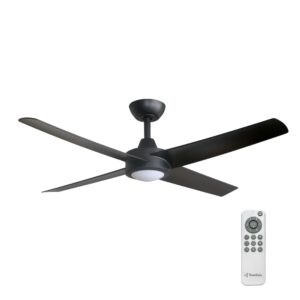 Three Sixty Ambience Uplight DC Ceiling Fan with LED Light - Black 48" - Image 3