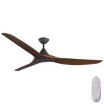 Calibo CloudFan SMART DC Ceiling Fan - Black with Koa Blades 48"