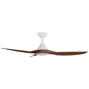 Calibo CloudFan SMART DC Ceiling Fan with LED Light - White with Koa Blades 48" - Image 2